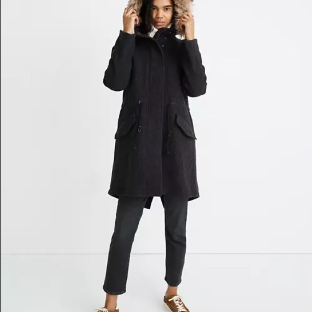 NWT MADEWELL Vancouver Parka wool coat XS